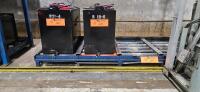 Industrial 8-Slot Roller Battery Stand