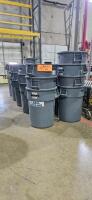 Lot of (32) Assorted Uline Brute Rubbermaid Trash Bins - 2