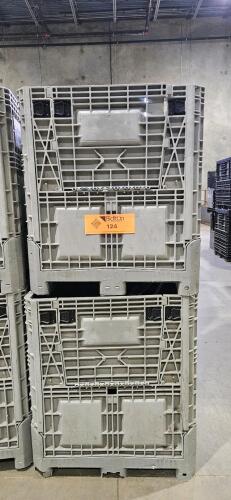 Lot of (14) Plastic Gaylord Boxes