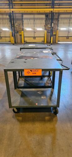 Lot of (4) Industrial Material Carts