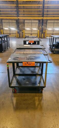 Lot of (3) Industrial Material Carts