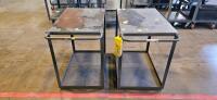 Lot of (2) Metal Stationary Table Carts - 2