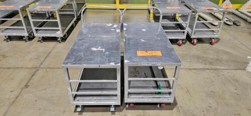 Lot of (2) Industrial Metal Carts