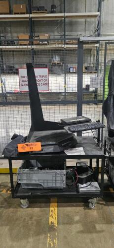 Quantronix CubiScan 100 Parcel Dimensioner, w/ Mounted PC/Keyboard Stand