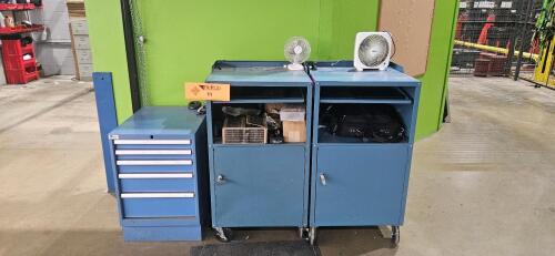 Lot of (3) Assorted Metal Cabinets