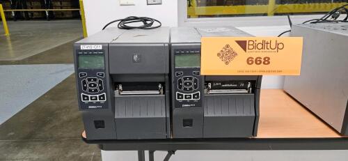 Lot of (2) Zebra ZT410 Label Printers