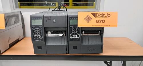 Lot of (2) Zebra ZT410 Label Printers