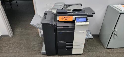 Konica Minolta Bizhub C368 Multifunction Printer, w/ Konica Minolta FS-534 Staple Finisher