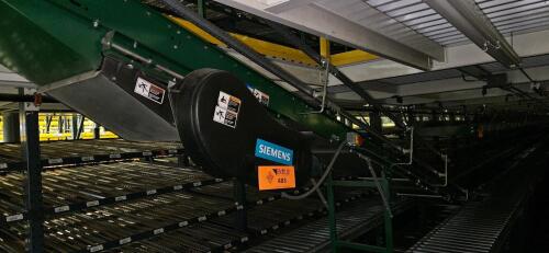 Belt-On Roller Incline Conveyor, w/ Gate Limit Switch