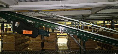 Belt-On Roller Incline Conveyor, w/ Gate Limit Switch