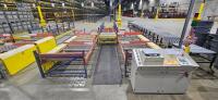 Automatic Pallet Sorting Station, w/ 42" Roller Conveyor Transfer Table