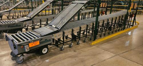 FMH PowerTrax Mobile Power Assist Heavy Duty 28" Roller Conveyor, w/ BestFlex 300 30" Skate Wheels