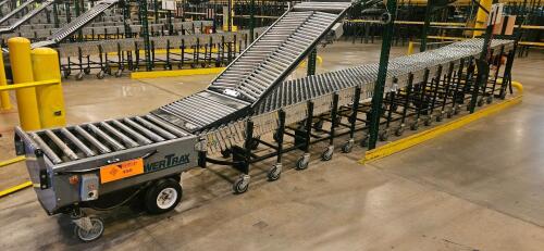 FMH PowerTrax Mobile Power Assist Heavy Duty 28" Roller Conveyor, w/ BestFlex 300 30" Skate Wheels