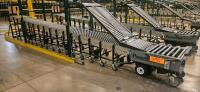 FMH PowerTrax Mobile Power Assist Heavy Duty 28" Roller Conveyor, w/ BestFlex 300 30" Skate Wheels