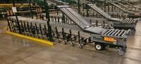 FMH PowerTrax Mobile Power Assist Heavy Duty 28" Roller Conveyor, w/ BestFlex 300 30" Skate Wheels