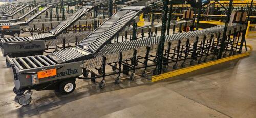 FMH PowerTrax Mobile Power Assist Heavy Duty 28" Roller Conveyor, w/ BestFlex 300 30" Skate Wheels