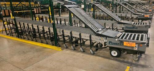 FMH PowerTrax Mobile Power Assist Heavy Duty 28" Roller Conveyor, w/ BestFlex 300 30" Skate Wheels