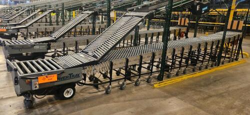 FMH PowerTrax Mobile Power Assist Heavy Duty 28" Roller Conveyor, w/ BestFlex 300 30" Skate Wheels