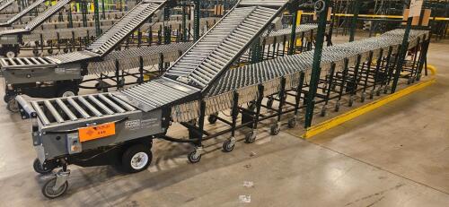 FMH PowerTrax Mobile Power Assist Heavy Duty 28" Roller Conveyor, w/ BestFlex 300 30" Skate Wheels