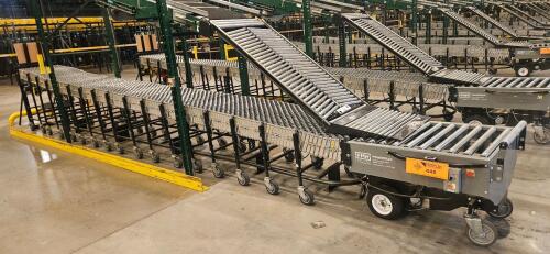 FMH PowerTrax Mobile Power Assist Heavy Duty 28" Roller Conveyor, w/ BestFlex 300 30" Skate Wheels