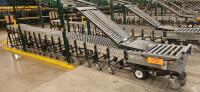 FMH PowerTrax Mobile Power Assist Heavy Duty 28" Roller Conveyor, w/ BestFlex 300 30" Skate Wheels