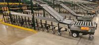 FMH PowerTrax Mobile Power Assist Heavy Duty 28" Roller Conveyor, w/ BestFlex 300 30" Skate Wheels