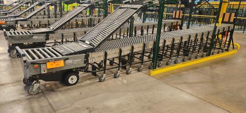 FMH PowerTrax Mobile Power Assist Heavy Duty 28" Roller Conveyor, w/ BestFlex 300 30" Skate Wheels