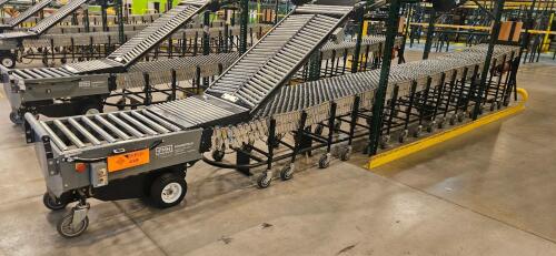 FMH PowerTrax Mobile Power Assist Heavy Duty 28" Roller Conveyor, w/ BestFlex 300 30" Skate Wheels