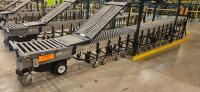 FMH PowerTrax Mobile Power Assist Heavy Duty 28" Roller Conveyor, w/ BestFlex 300 30" Skate Wheels