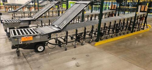 FMH PowerTrax Mobile Power Assist Heavy Duty 28" Roller Conveyor, w/ BestFlex 300 30" Skate Wheels