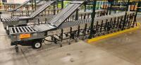 FMH PowerTrax Mobile Power Assist Heavy Duty 28" Roller Conveyor, w/ BestFlex 300 30" Skate Wheels