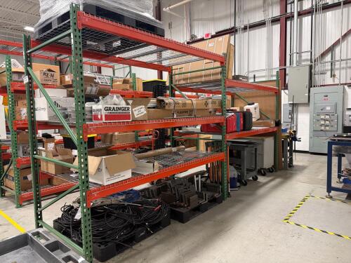 (1) Lot Teardrop style pallet racking with wire decking