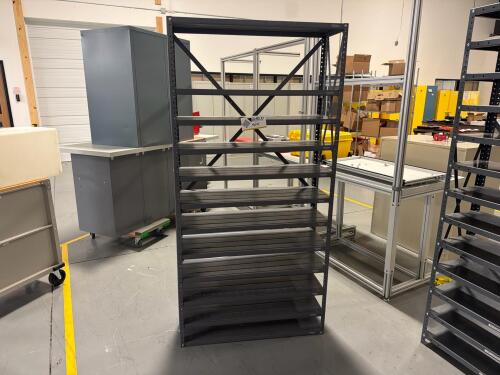Metal shelving rack