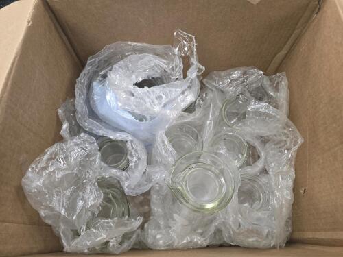 (2) Boxes of Misc. Glass Beakers - Appx. (35) Total
