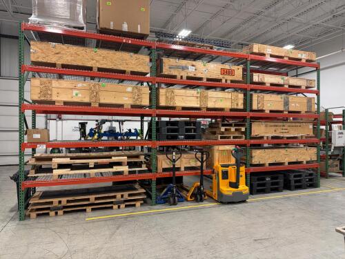 (1) Lot Teardrop style pallet racking with wire decking