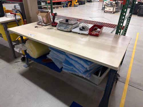Work bench with contents