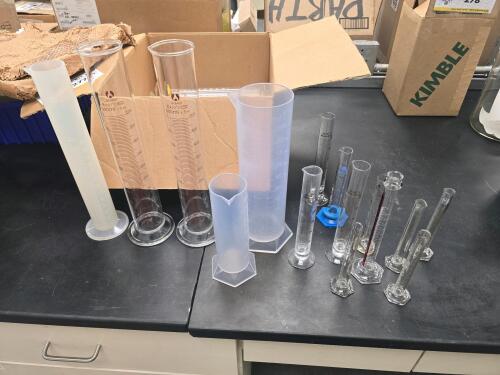 Assorted Plastic/Glass Graduated Cylinders