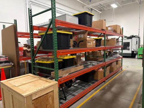 (1) Lot Teardrop style pallet racking with wire decking