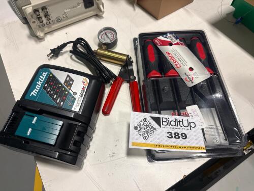 Miscellaneous tool bag & Makita Battery Charger