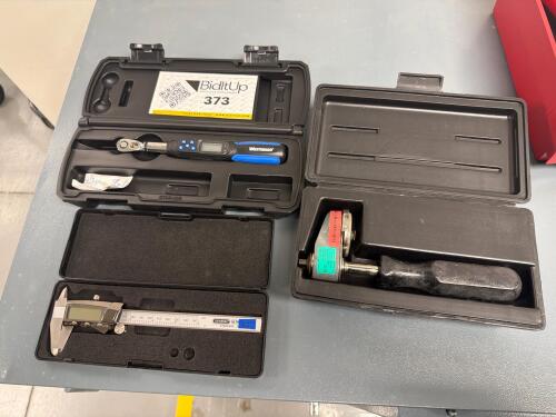 Lot of (3) Westward Digital torque wrench, General ULTRA digital caliper, and Dial torque driver