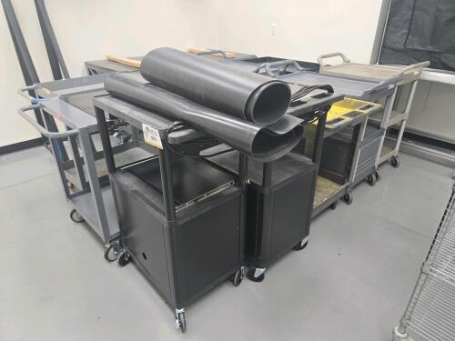 (10) Assorted Rolling Workstation Carts