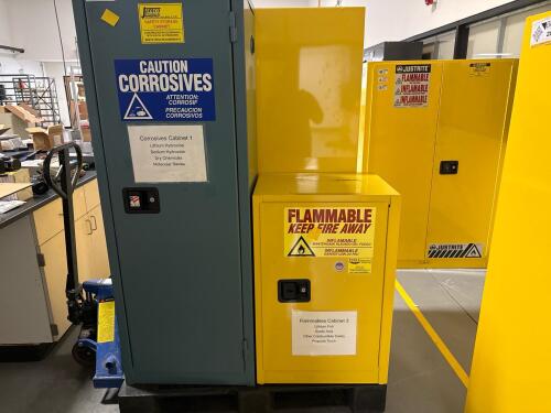 Lot of (3) Flame Cabinet & Corrosive Storage