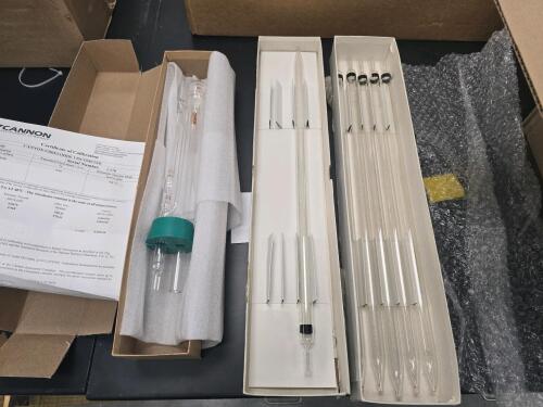 Cannon 50ml Ubbelodhe Viscometer and (6) Volumetric Pipettes