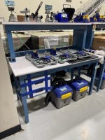 IAC ESD ANTI-STATIC ELECTRONICS WORKBENCH W/ INSTRUMENT SHELF DELAYED PICKUP BUYER WILL BE NOTIFIED WHEN AVAILABLE FOR PICKUP)