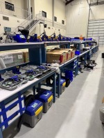 IAC ESD ANTI-STATIC ELECTRONICS WORKBENCH W/ INSTRUMENT SHELF DELAYED PICKUP BUYER WILL BE NOTIFIED WHEN AVAILABLE FOR PICKUP) - 2