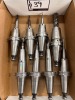 (8) Assorted Diameter Haimer Shrink Fit Tool Holders Includes Assorted Endmills for DMG CMX1100