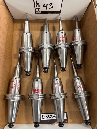 (8) Haimer Assorted Diameter Shrink Fit CT40s Tool Holders for DMG CMX50 *Located in Anaheim, CA*