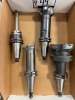 (4) Assorted CT40 Tool Holders Includes Facemills and Boring Bar