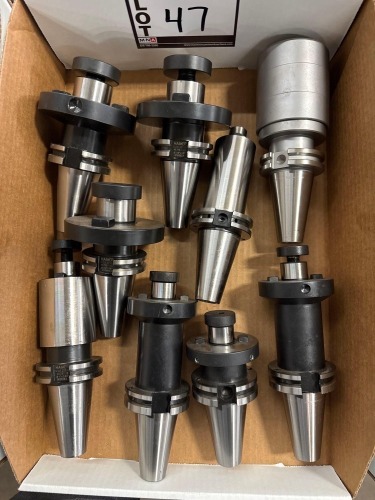 9) Assorted Shell Mill CT40 Tool Holders