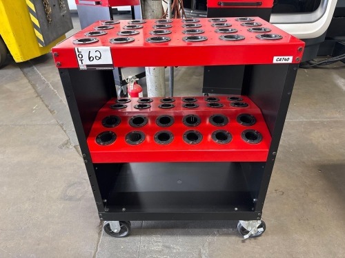 Huot 24 Station Tool Holder Rolling Cart